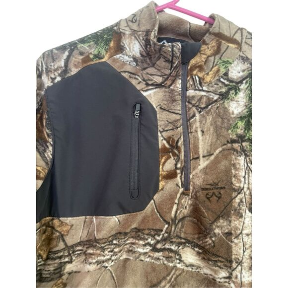 Dri Duck Mens Camouflage Outside Plam Quarter Zip Fleece Jacket Size XL - Picture 10 of 10